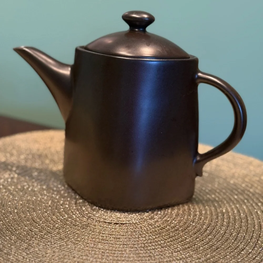 Chocolate Brown Lindt Stymeist Ceramic Teapot 6” tall